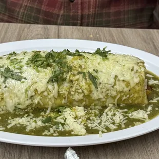 Wet burrito verde
