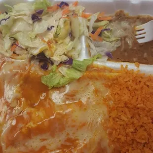 Dry, nasty cheese enchiladas