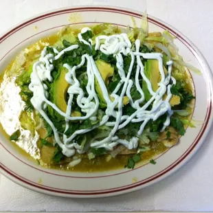Enchiladas verdes.