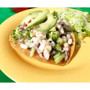 tostada de ceviche