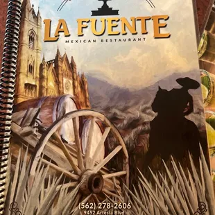 Front of their menu .