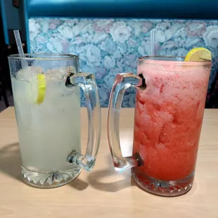 Strawberry lemonade and resh sqeezed lemonade
