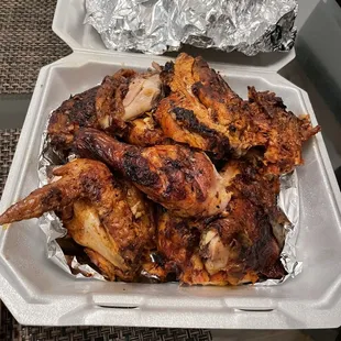 Grilled whole chicken