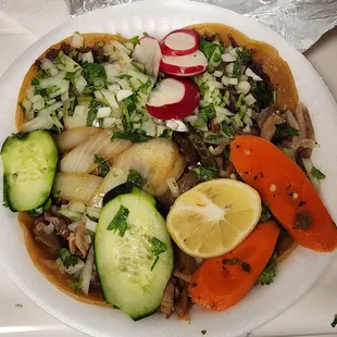 Tacos de cabeza y buche