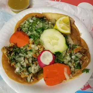 Tacos de Asada y Pollo