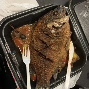 Veracruzana mojarra frita