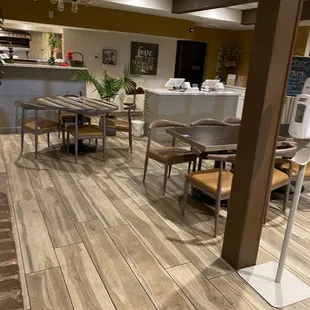 the inside of a restaurant