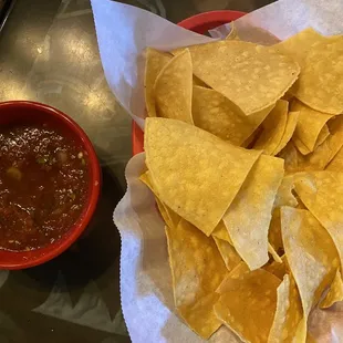Chips and salsa. OK, but not as good as I remembered.