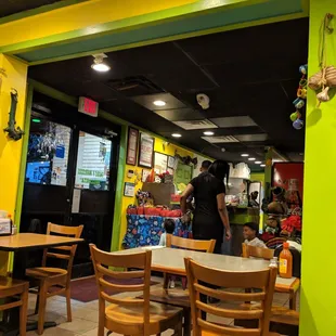 the interior of a mexican restaurant