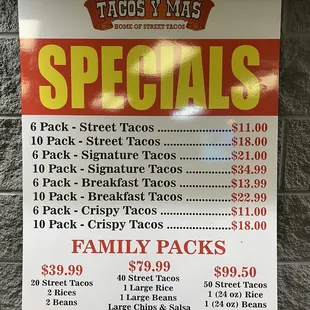 That $39.99 Pack looks good compared to what we paid for 3 individual meals.  Unless you&apos;re thirsty ...