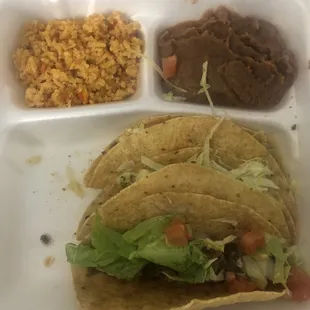 3. Crispy Taco Platter Combo