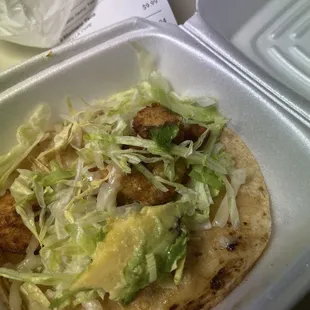 Marinero Shrimp Signature Taco....
