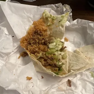 Steak burrito without steak. Wtf