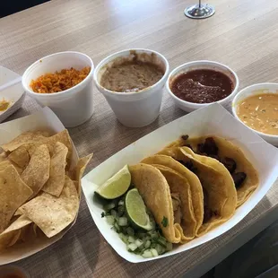 My "deconstructed taco platter" that cost me $23. The empty platter was the fish taco.