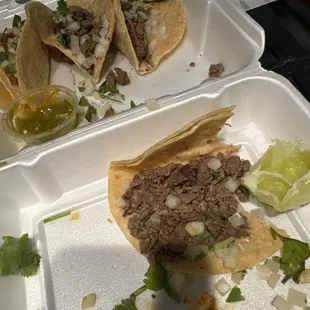 I could've threw some ground beef on the stove and made it taste better. Please never go here if you want some tacos/ Mexican food.