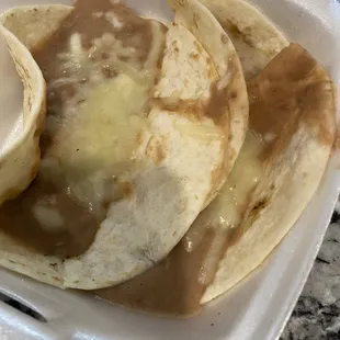 Bean and Cheese Tacos