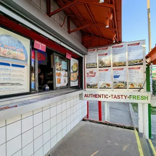 Front outside ordering area.