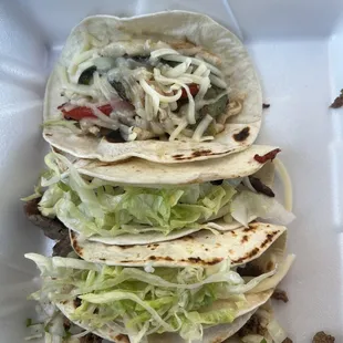Fajita Chicken Taco Presidente Steak Taco
