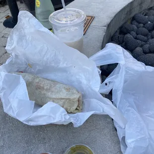 The Big D burrito.  Filled with potato&apos;s, cheese, ham, bacon, and chorizo