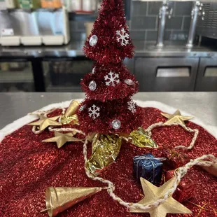 a decorated christmas tree
