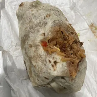 Who the hell wrapped this burrito? You guys ought to be ashamed of yourselves.