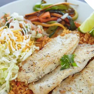 a plate of mexican food