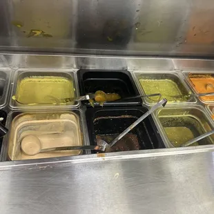 None of the salsas are fresh