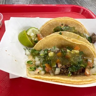 Steak street tacos