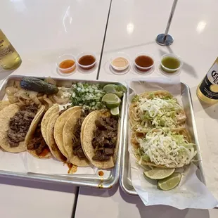 Street tacos with Pescador tacos