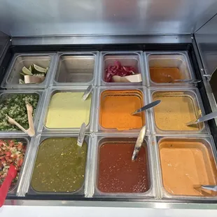 Sauces  and Toppings -Lots of them