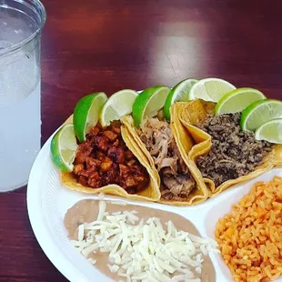 a plate of mexican food