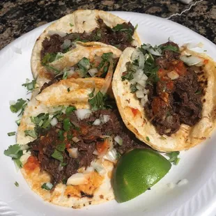 Barbacoa tacos.