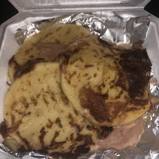 Bean and Cheese Pupusas! So delicious and refreshing. You can taste the authenticity of El Salvador!