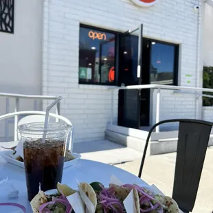 3 asada tacos with everything