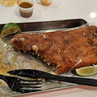 Keto burrito steak picado and grilled shrimp