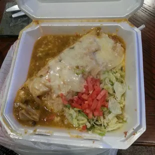 Pork smothered burrito.