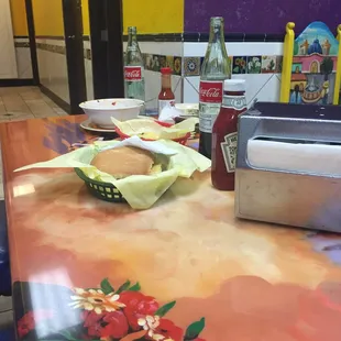 Sat at this dirty table for 10 mins and still didn&apos;t get cleaned.