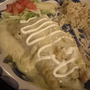 Chicken enchiladas verdes