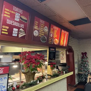 Menu and decorations