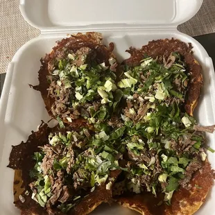 my "quesabirria" tacos with "no onion"