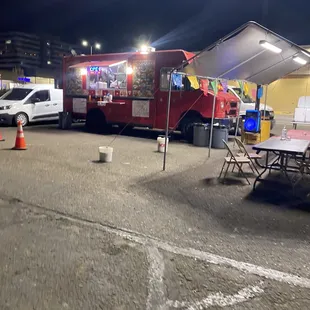 food trucks parked in a parking lot