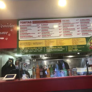 Menu at the moment 10/24/20