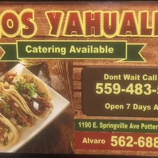 a menu for a mexican restaurant