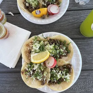 tacos de asada, pollo, cabez