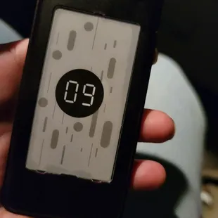 the time displayed on a cell phone