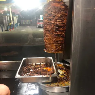 Al Pastor on a trompo, Mexican style