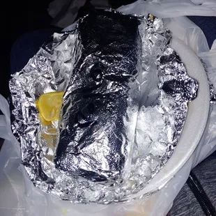 Chicken Burrito is huge