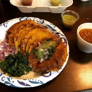 Happy customer with their quesabirrias