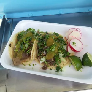 Lengua and Cabesa Tacos