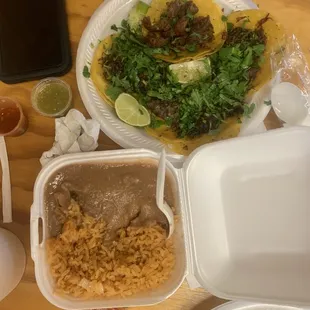 a variety of mexican food